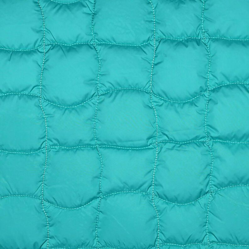 tessuto trapuntato Quadrati ondulati – azzurro/porpora,  image number 1