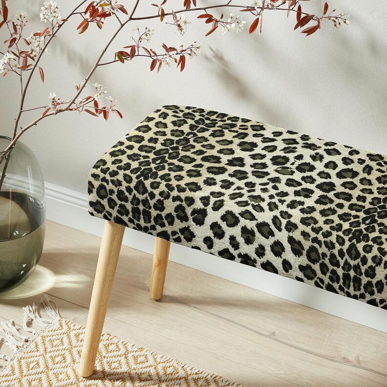 tessuto da tappezzeria Jacquard Leopardo – talpa/cachi,  image number 6
