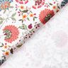 tessuto in cotone popeline Eleganti viticci floreali – bianco/bacca,  thumbnail number 4