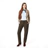 Pantalone elasticizzato a rombi – nero/marrone chiaro,  thumbnail number 4