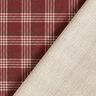 tessuto arredo mezzo panama Quadri classici – rosso borgogna/naturale,  thumbnail number 4