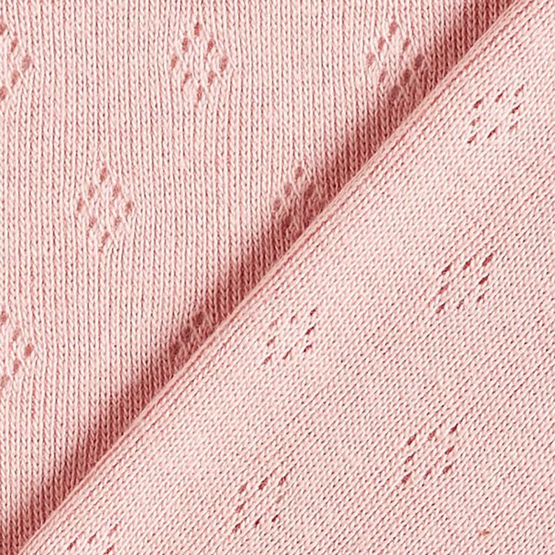 jersey maglia fine con motivi traforati – rosa anticato,  image number 3