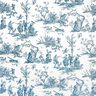 tessuto arredo mezzo panama Ballerini felici 280 cm – blu oceano/bianco,  thumbnail number 1
