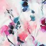 Tessuto di viscosa Acquarello di fiori astratti in stampa digitale – rosa chiaro/turchese,  thumbnail number 2