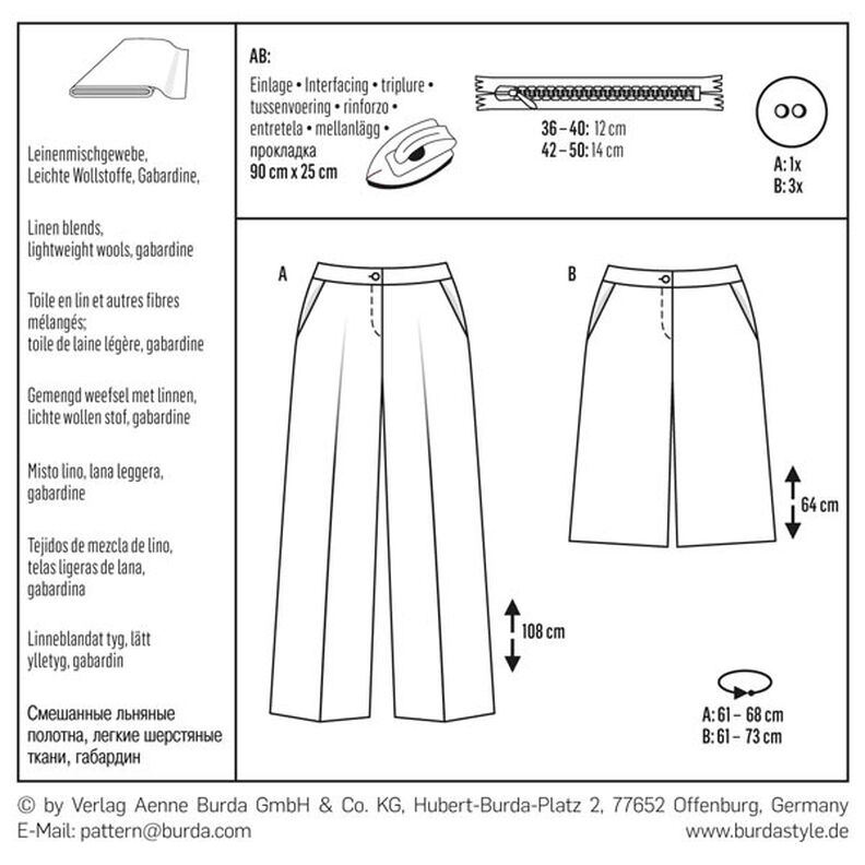 pantalone, Burda 6613,  image number 7