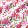 Tessuto di viscosa Fiori primaverili ad acquerello – bianco/violetto pastello,  thumbnail number 2