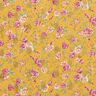 Chiffon a fiori crêpe e pois dorati – giallo curry,  thumbnail number 1
