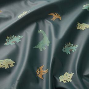 tessuto per impermeabili Dinosauri felici stampa digitale – granito, 