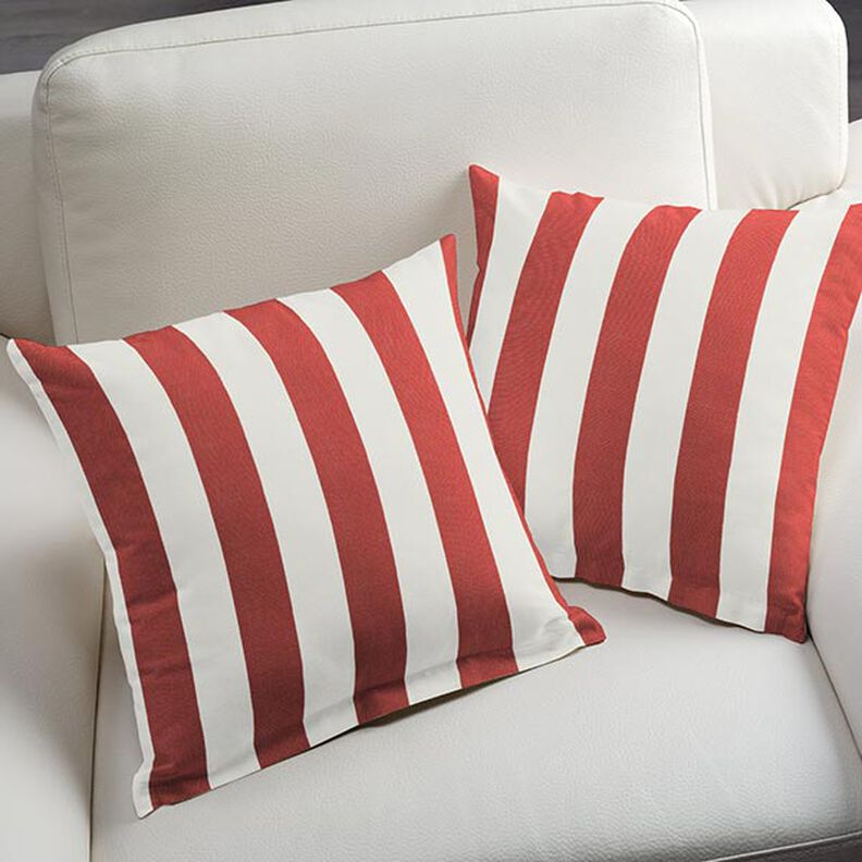 Tessuto per tende da sole righe Toldo – bianco/rosso carminio,  image number 4