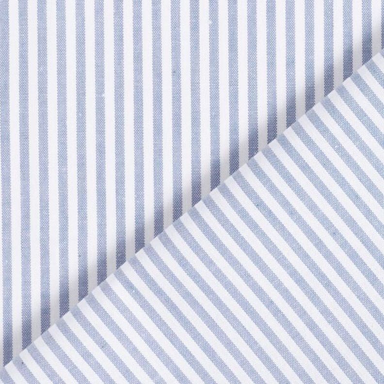 popeline di cotone righe, tinto in filo – colore blu jeans/bianco,  image number 6