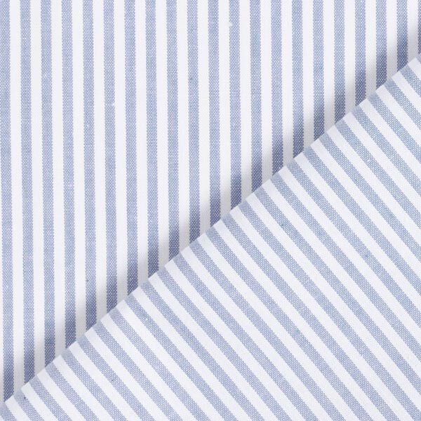 popeline di cotone righe, tinto in filo – colore blu jeans/bianco,  image number 6