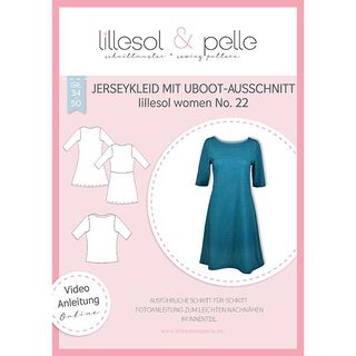 abito jersey con scollo a barca, Lillesol & Pelle No. 22 | 34 - 50, 