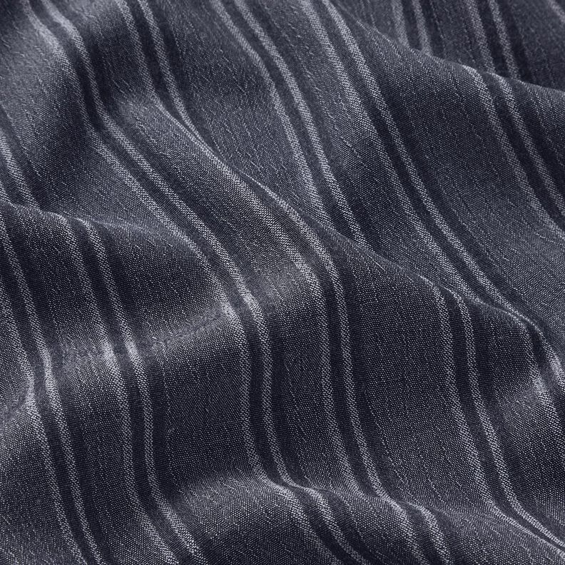 Tessuto in cotone a righe scanalate – blu marino,  image number 2