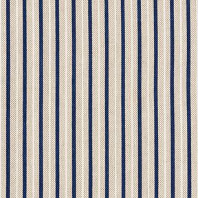 tessuto arredo mezzo panama Righe strette navy – naturale/blu marino, 