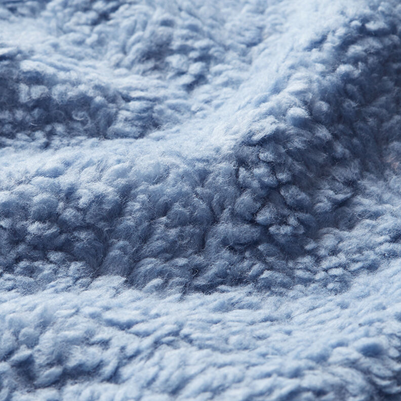 Sherpa in cotone tinta unita – azzurro,  image number 2