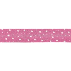 Nastro in sbieco stelle Cotone bio [20 mm] – pink, 