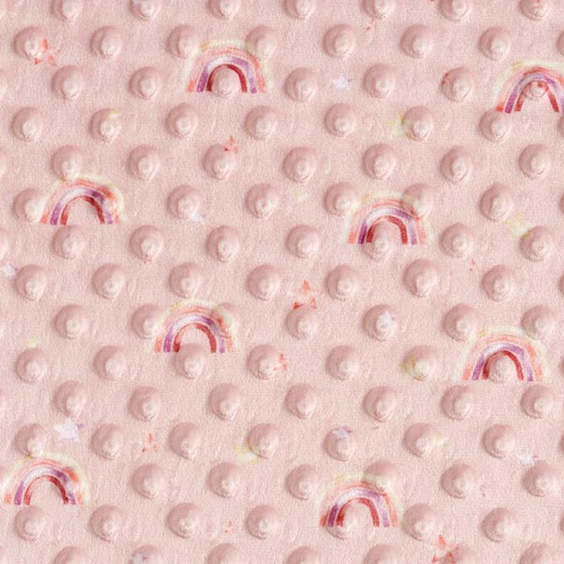 Morbido pile Punti e arcobaleni in rilievo – rosa,  image number 1
