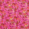 jersey di viscosa Delicati fiori – porpora/rosso fuoco,  thumbnail number 1