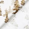tessuto in cotone popeline Abeti innevati – bianco/marrone capriolo,  thumbnail number 4