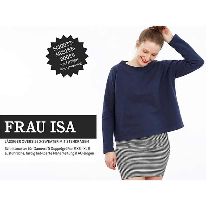 FRAU ISA - maglione con colletto rialzato, Studio Schnittreif  | XS -  XL,  image number 1