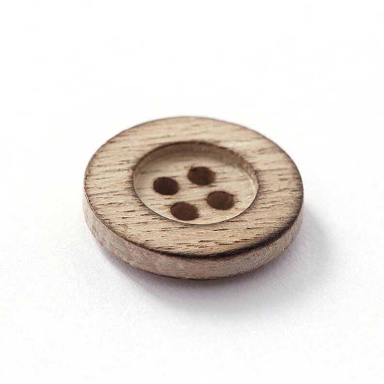 bottone in legno 4 fori – naturale,  image number 2