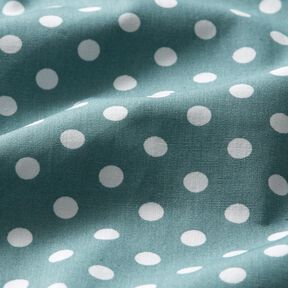 popeline di cotone Pois Polka – grigio perla/bianco, 