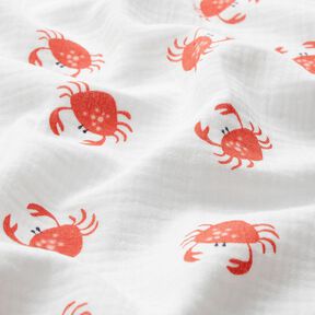 GOTS mussolina / tessuto doppio increspato Granchi | Poppy Fabrics – avorio, 