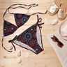 tessuto per costumi da bagno mandala – nero-azzurro/rosso fuoco,  thumbnail number 7