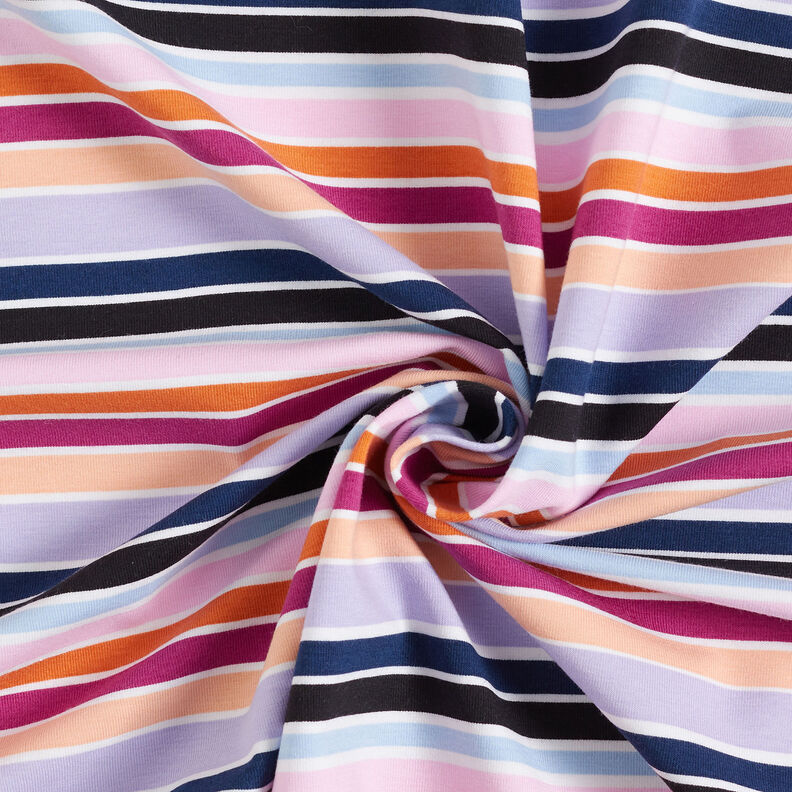 jersey di cotone Righe colorate | by Poppy uva/albicocca, image number 3