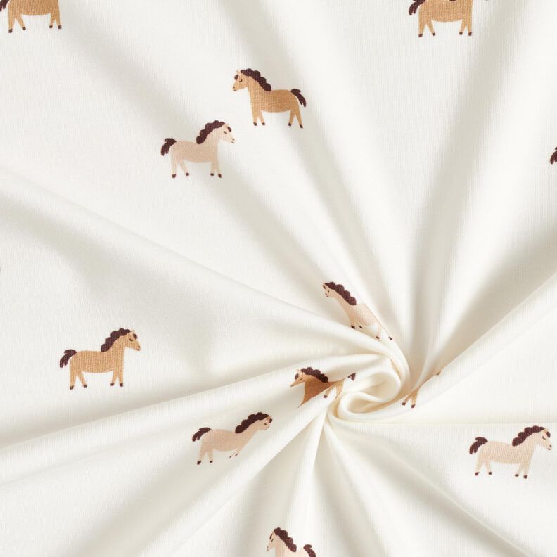 jersey di cotone Cavallino – bianco lana, image number 3