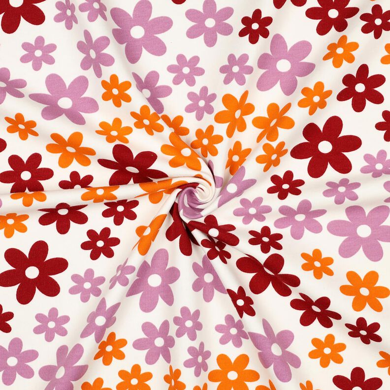 soffice felpa Fiori variopinti | Poppy Fabrics – bianco lana, image number 3