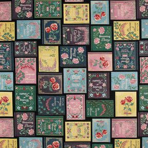 tessuto arredo gobelin Copertina del libro – nero/rosso merlot, 