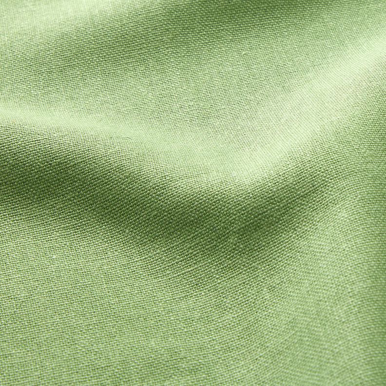 Tessuto in puro lino pesante tinta unita – verde,  image number 2