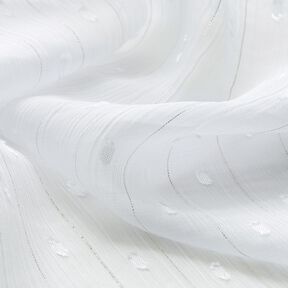 Chiffon Dobby gessato metallizzato – bianco/argento effetto metallizzato, 