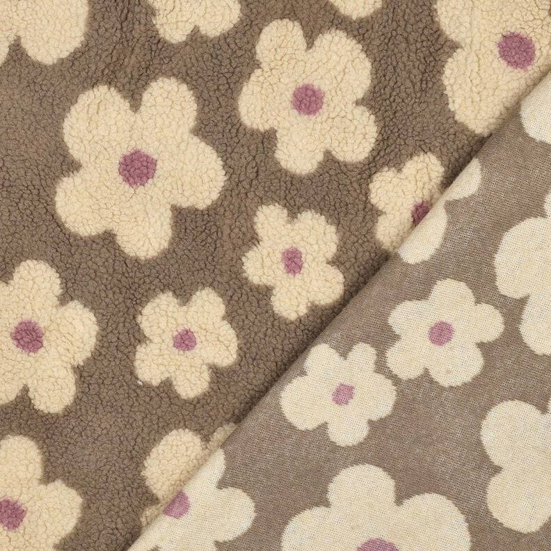 tessuto peluche fiori | Poppy Fabrics &ndash; duna/beige chiaro,  image number 4