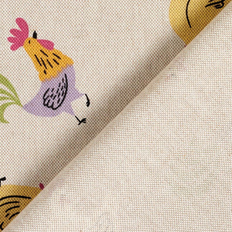 tessuto arredo mezzo panama Piccoli polli – naturale/bianco, image number 4