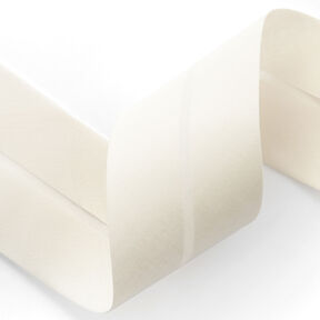 Nastro in sbieco Polycotton [50 mm] – bianco lana, 