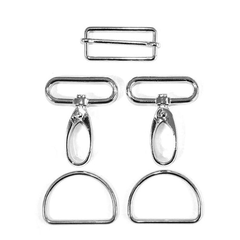 accessori per borse set [ 5-pezzi | 40 mm] – argent metallica,  image number 1