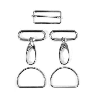 accessori per borse set [ 5-pezzi | 40 mm] – argent metallica, 