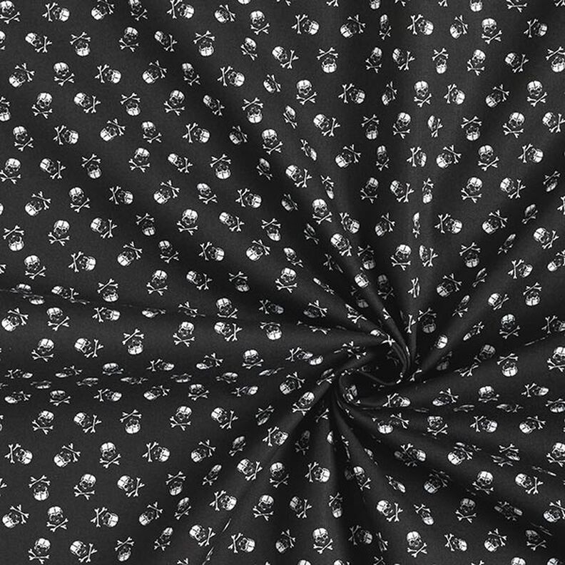 Teschio in Popeline – nero/bianco, image number 3