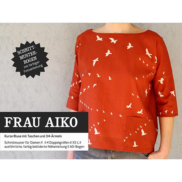 FRAU AIKO - blusa corta con tasche, Studio Schnittreif | XXS - L, image number 1
