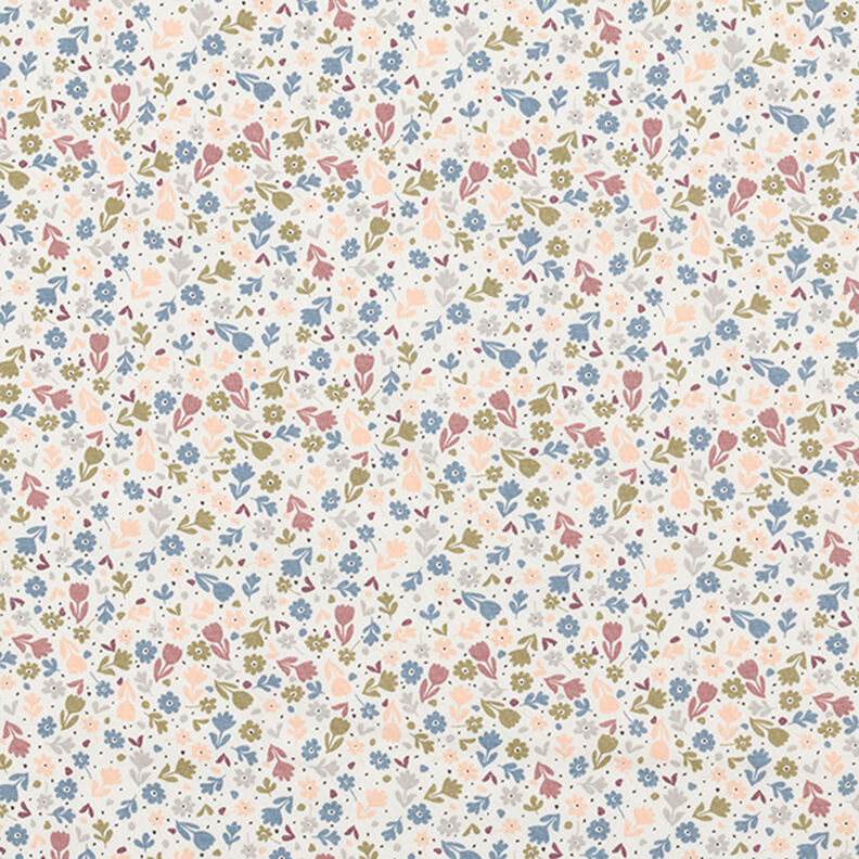 jersey di cotone Dolci fiori  – bianco lana,  image number 1