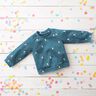 GOTS French terry, felpa estiva Famiglia dei pinguini stampa digitale – colore blu jeans,  thumbnail number 6
