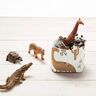 popeline di cotone Dinosauri felici – crema/marrone capriolo,  thumbnail number 6