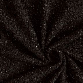 ciniglia maglia jacquard Glitter – nero/argento anticato effetto metallizzato, 