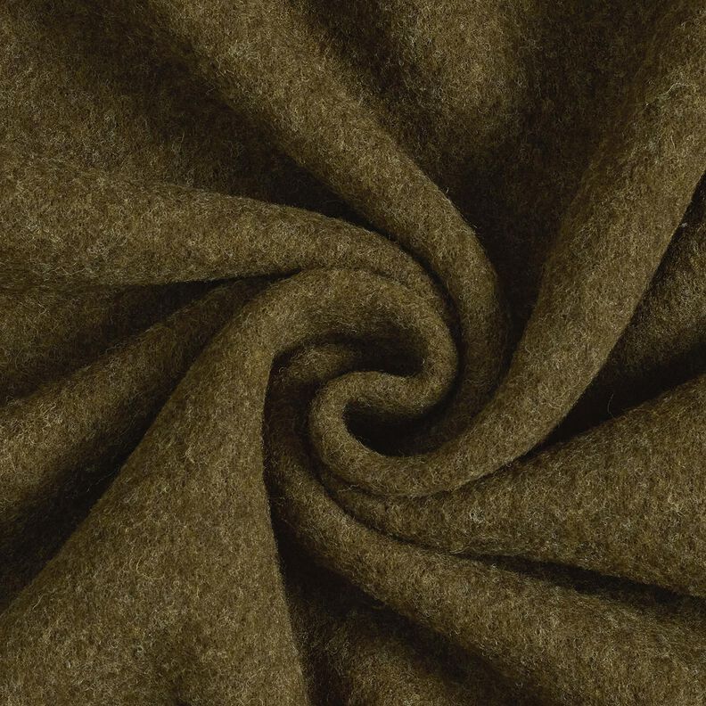 Vello in pura lana vergine tinta unita – verde oliva scuro,  image number 1