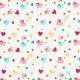 popeline di cotone, palloncini a cuore – bianco,  thumbnail number 1