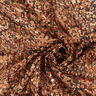Chiffon increspato macchiato e pois dorati – marrone/oro effetto metallizzato,  thumbnail number 4