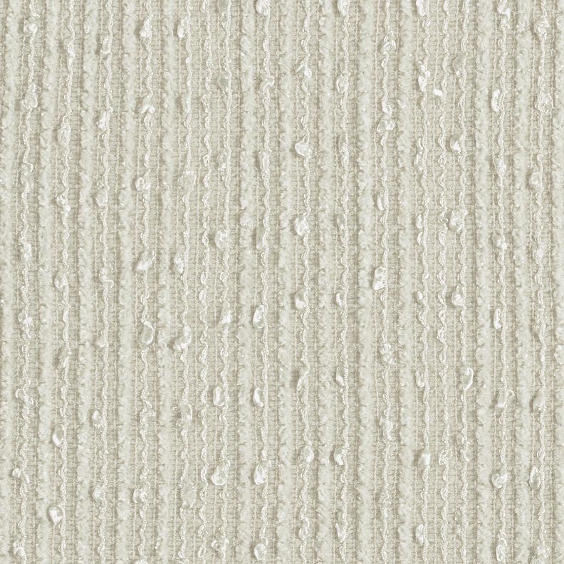Tessuto ad effetto righe bouclé e paillettes – mandorla,  image number 4
