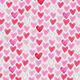popeline di cotone, cuori acquerello – bianco,  thumbnail number 1